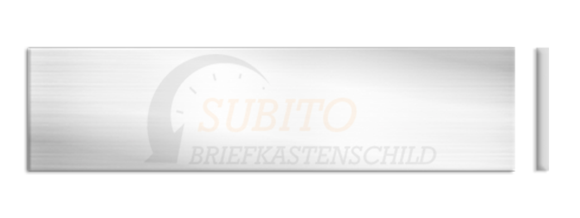 Briefkastenschild Schweizer 119 x 25 x 1,6 Kunststoff silber